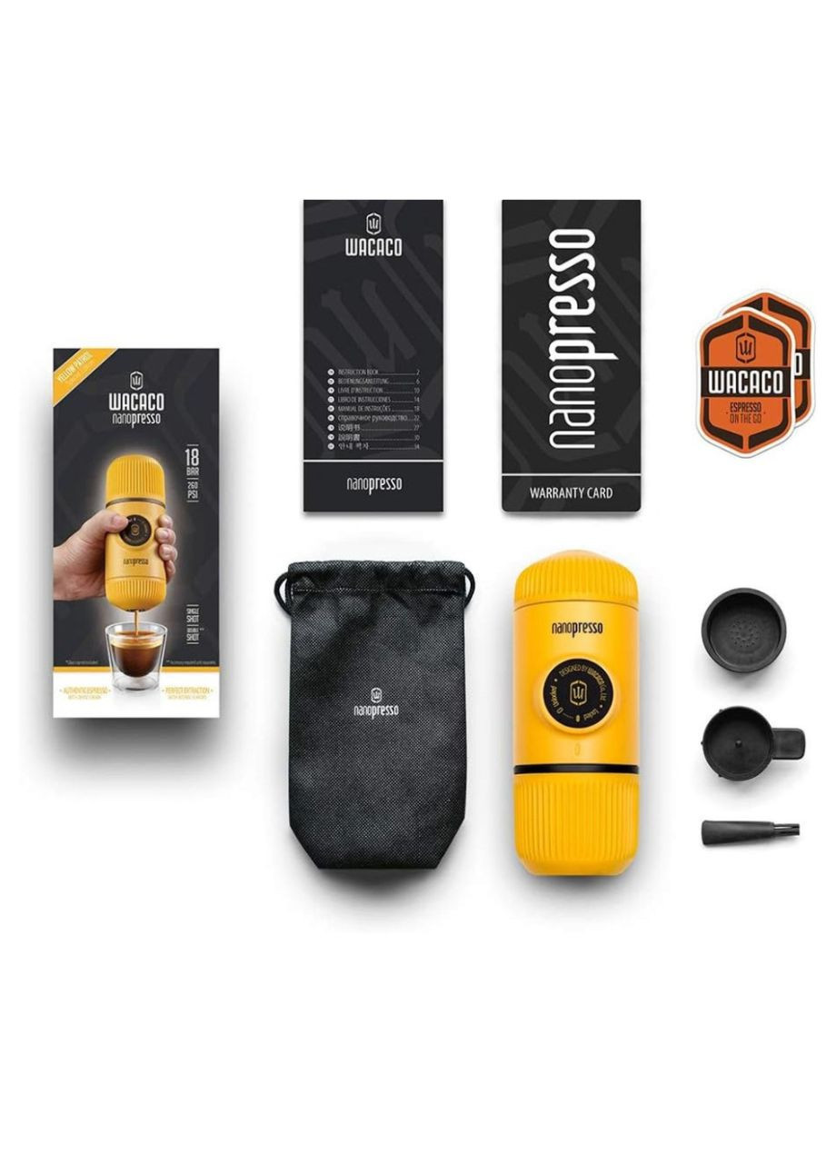 Кофеварка ручная дорожная Nanopresso Желтая Wacaco (361854794)