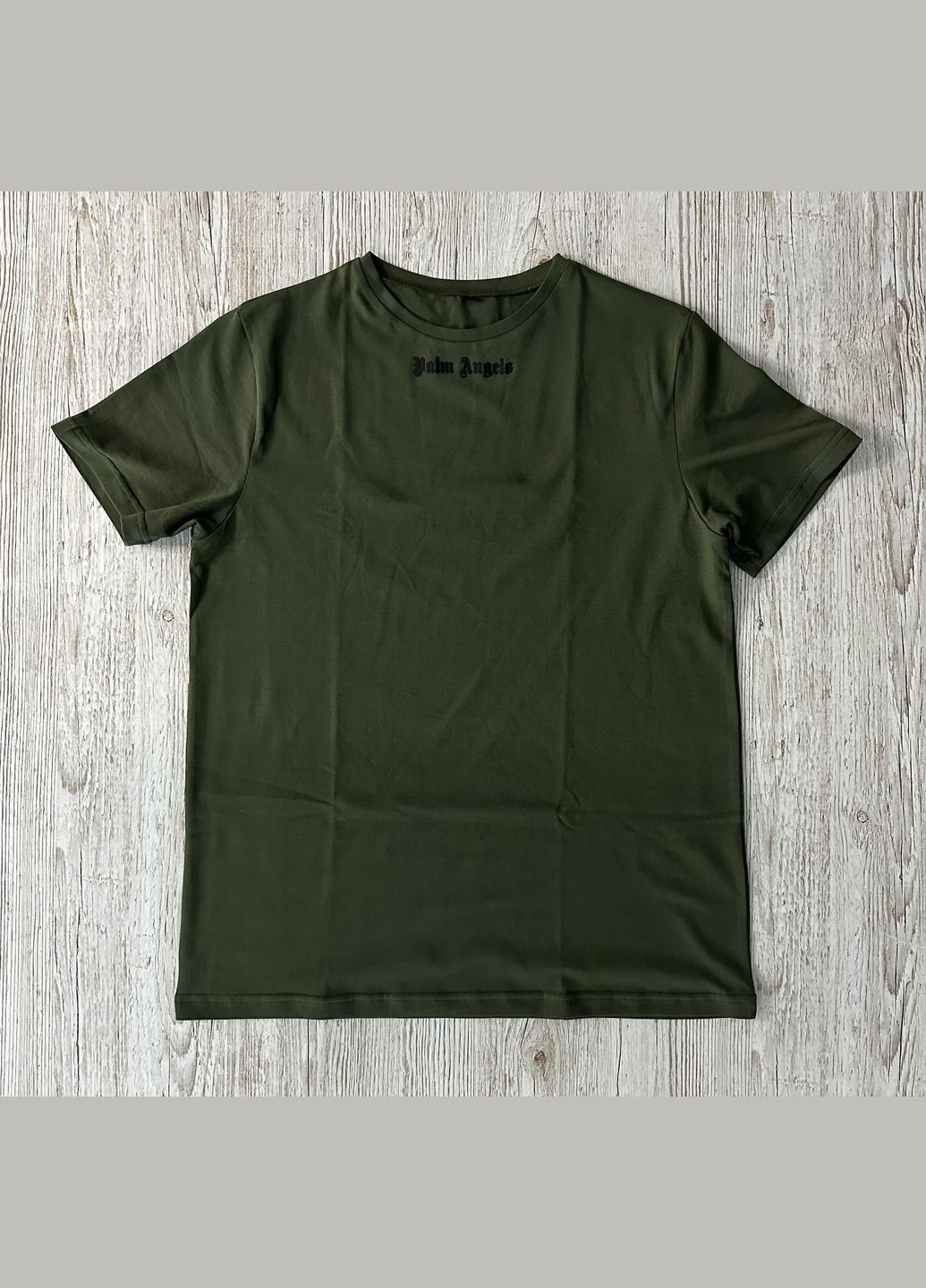 Хаки (оливковая) базовая футболка с лого⚡️ Luna