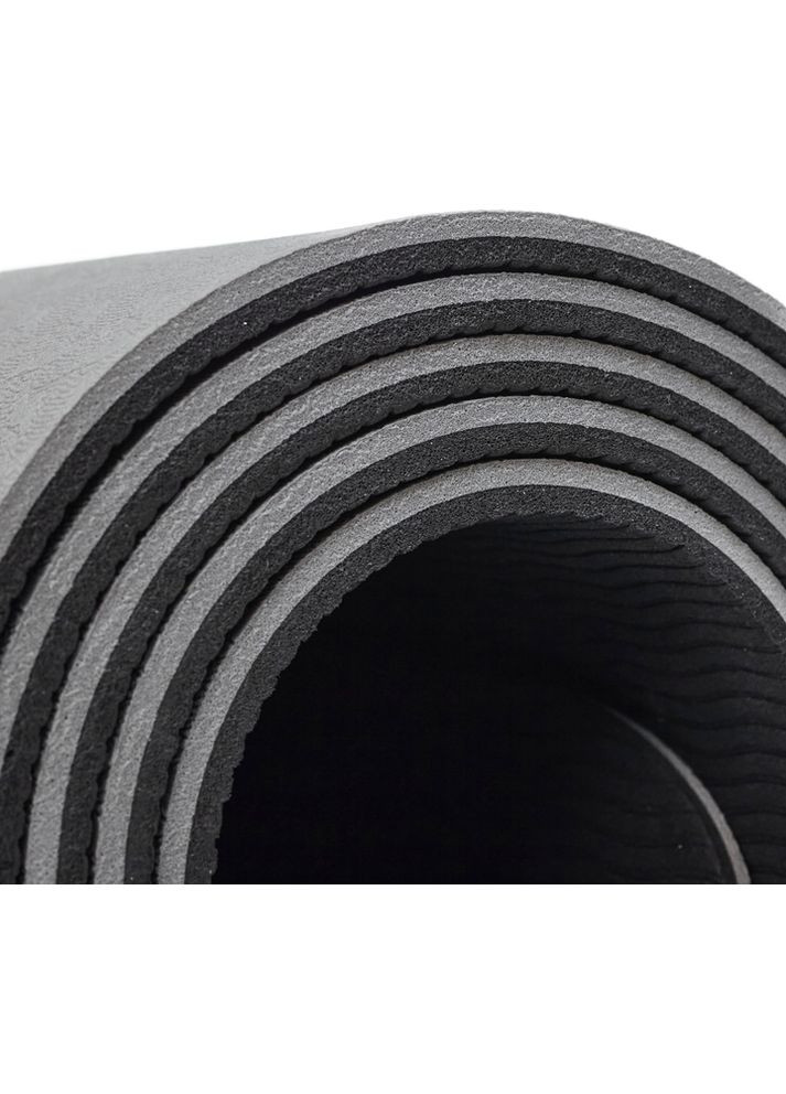 Килимок для йоги та фітнесу Black-Grey (TOP18013825/1) TECOFIT (370439578)
