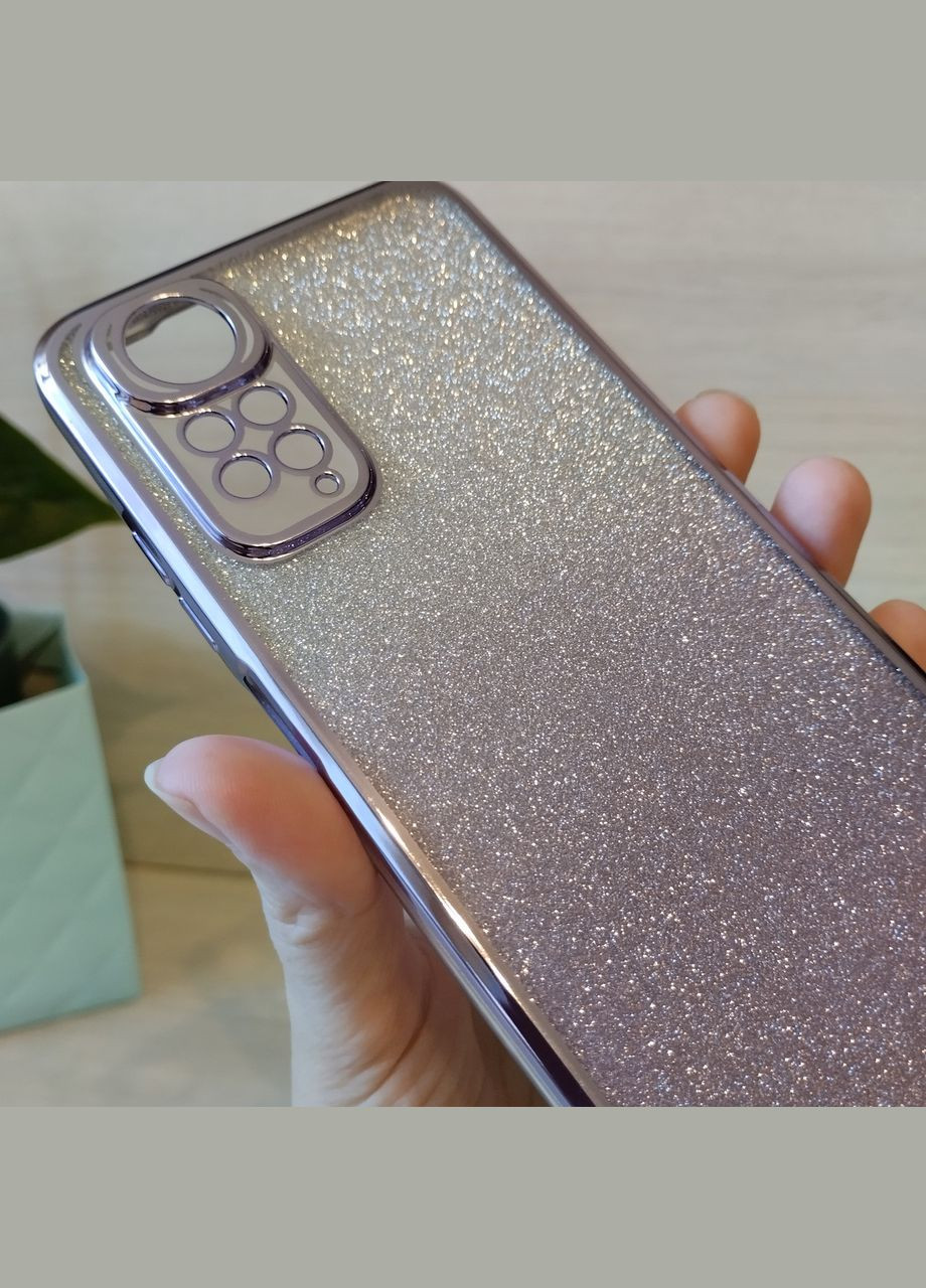 Чохол на xiaomi redmi Note 11 4g / 11s силіконова жіноча накладка блискучий градієнт фіолетовий No Brand (299387153)