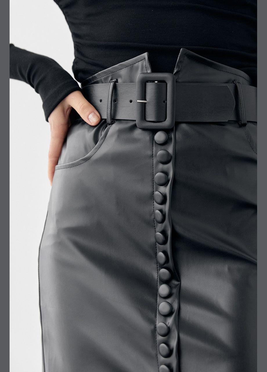 Черная кэжуал однотонная юбка Lurex