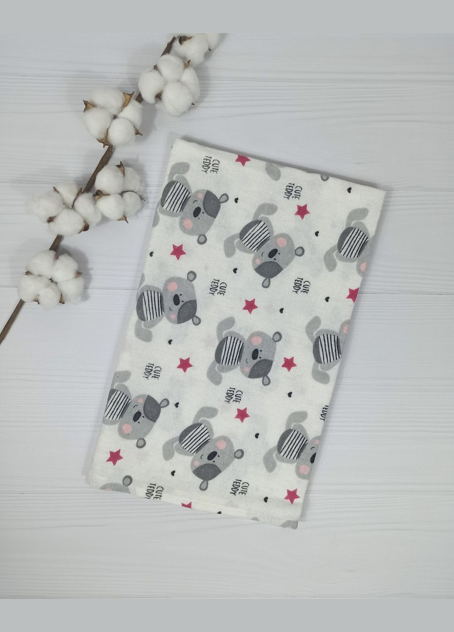 Набор для новорожденного: 6 пеленок, подушка та комфортер a.l.babybox Зайчики в трояндах Рожевий No Brand (308752181)