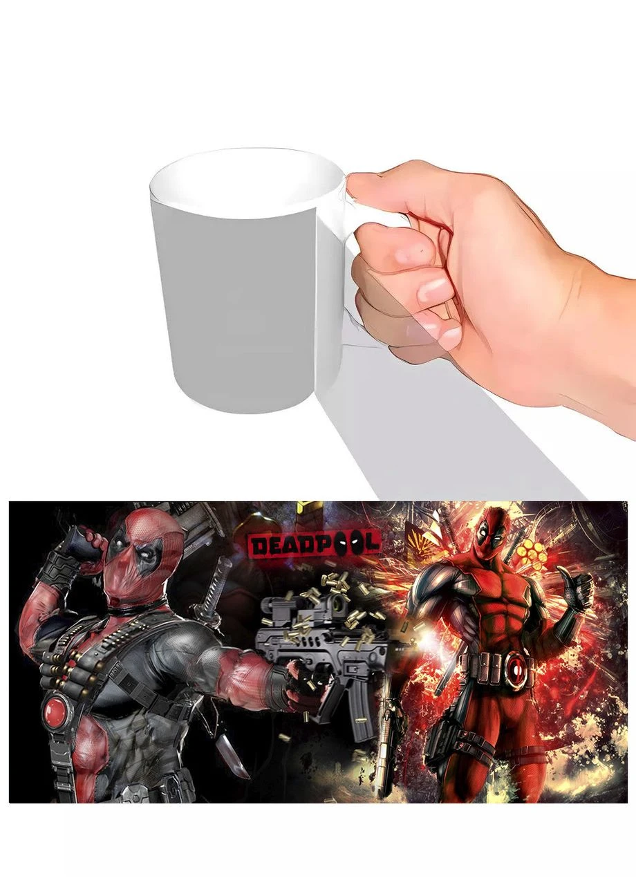 Кружка с принтом Deadpool No Brand (394527049)