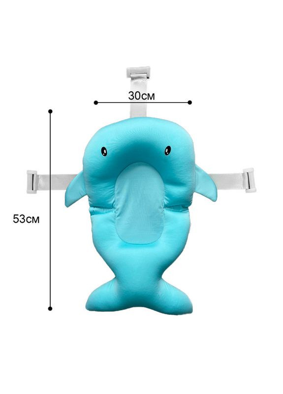 Матрацик-килимок у ванну Bestbaby 340 Blue Shark для дитини з кріпленнями 5 шт. Baby Best (360748913)