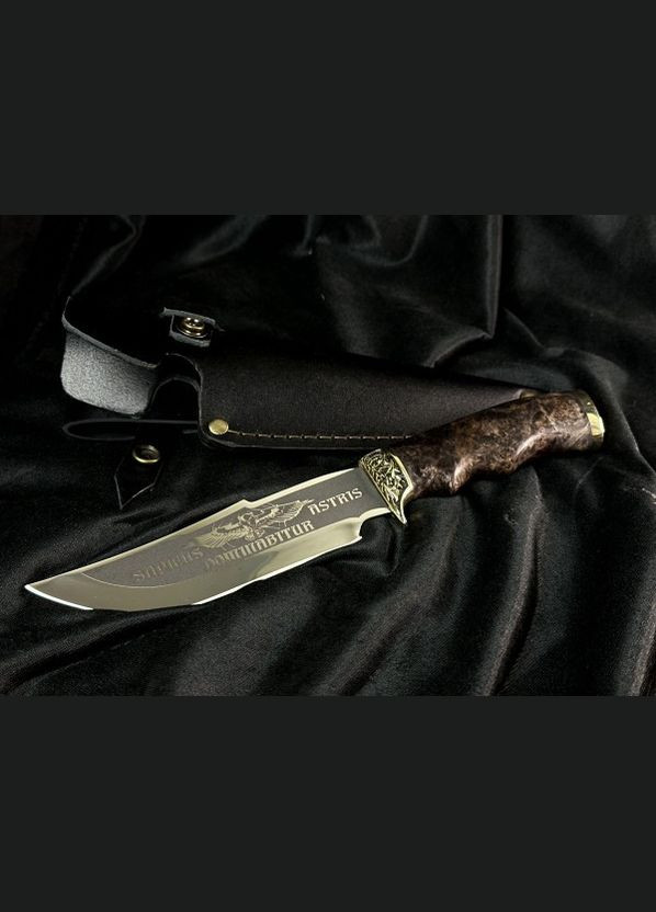 Ніж мисливський із бронзовим наконечником Розбудження 222k44 ручка кленовий кап NB Art (346152097)