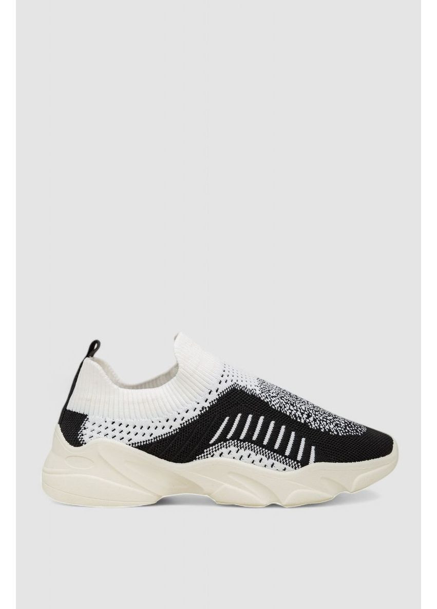 Слипоны женские текстильные,, 244R322C Ager чёрно-белые всесезоны (369972174)