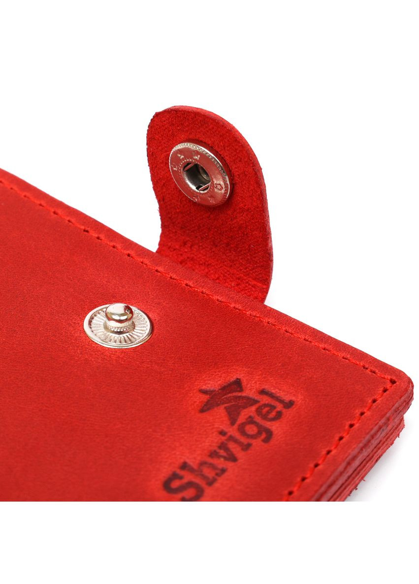 Жіночий гаманець з натуральної шкіри 16455 Червоний Shvigel (306881850)
