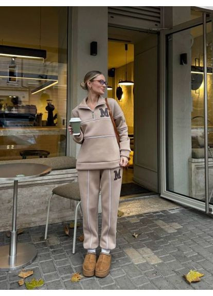 Женский спортивный костюм на флисе, турецкая тринитка, размер (арт. 588LUB) No Brand (370618837)