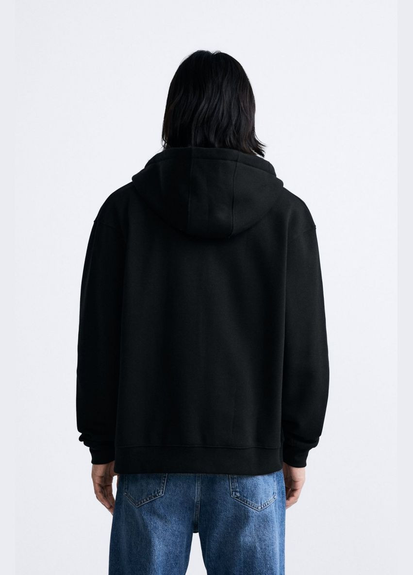 Кофта Zara трикотажна на блискавці 3443 400 BLACK (315825971)