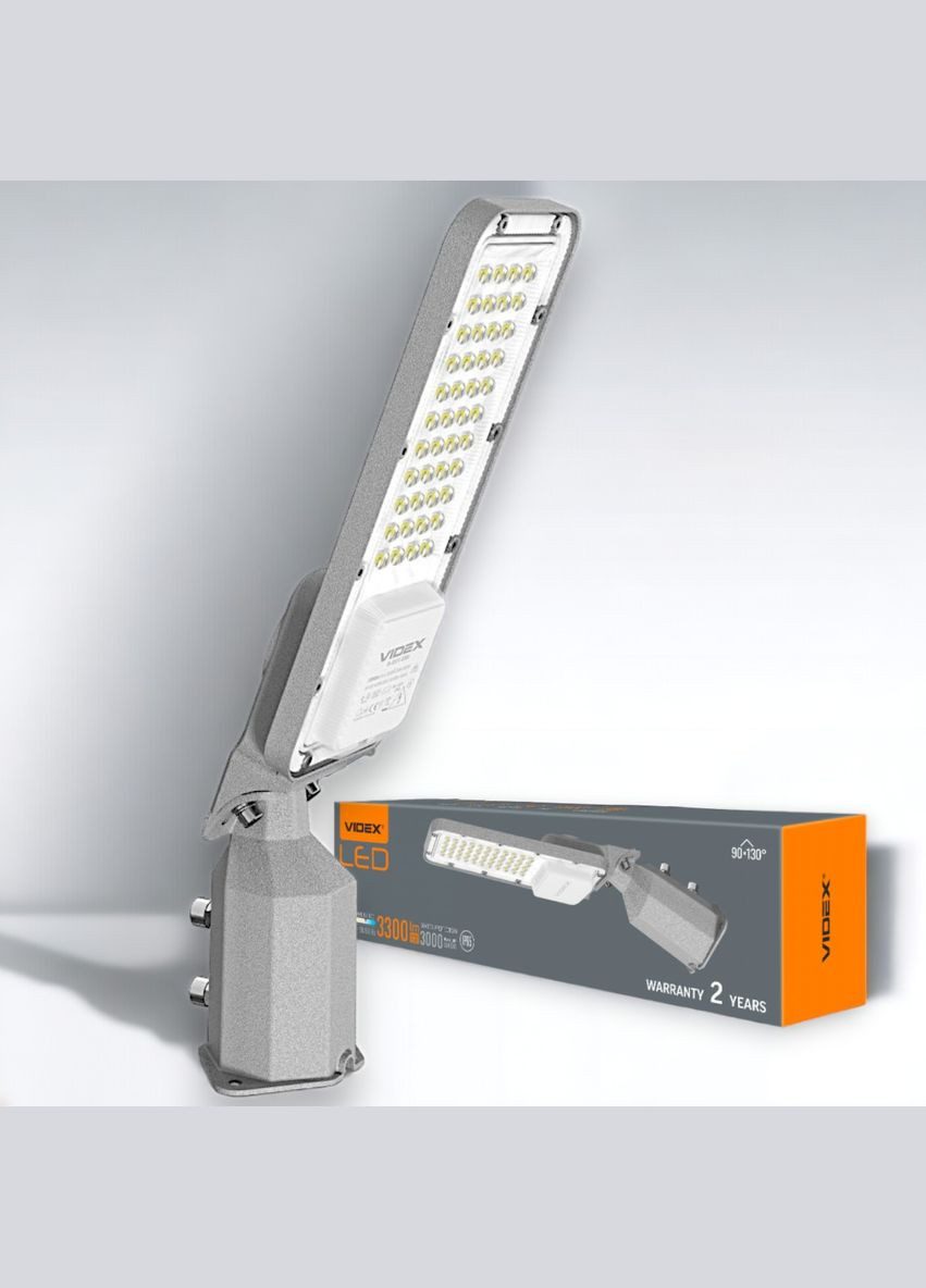 Світлодіодний вуличний ліхтар VLSLE17-0305 IP65 30W 3300Lm 5000K 220V захищений Videx (311226019)
