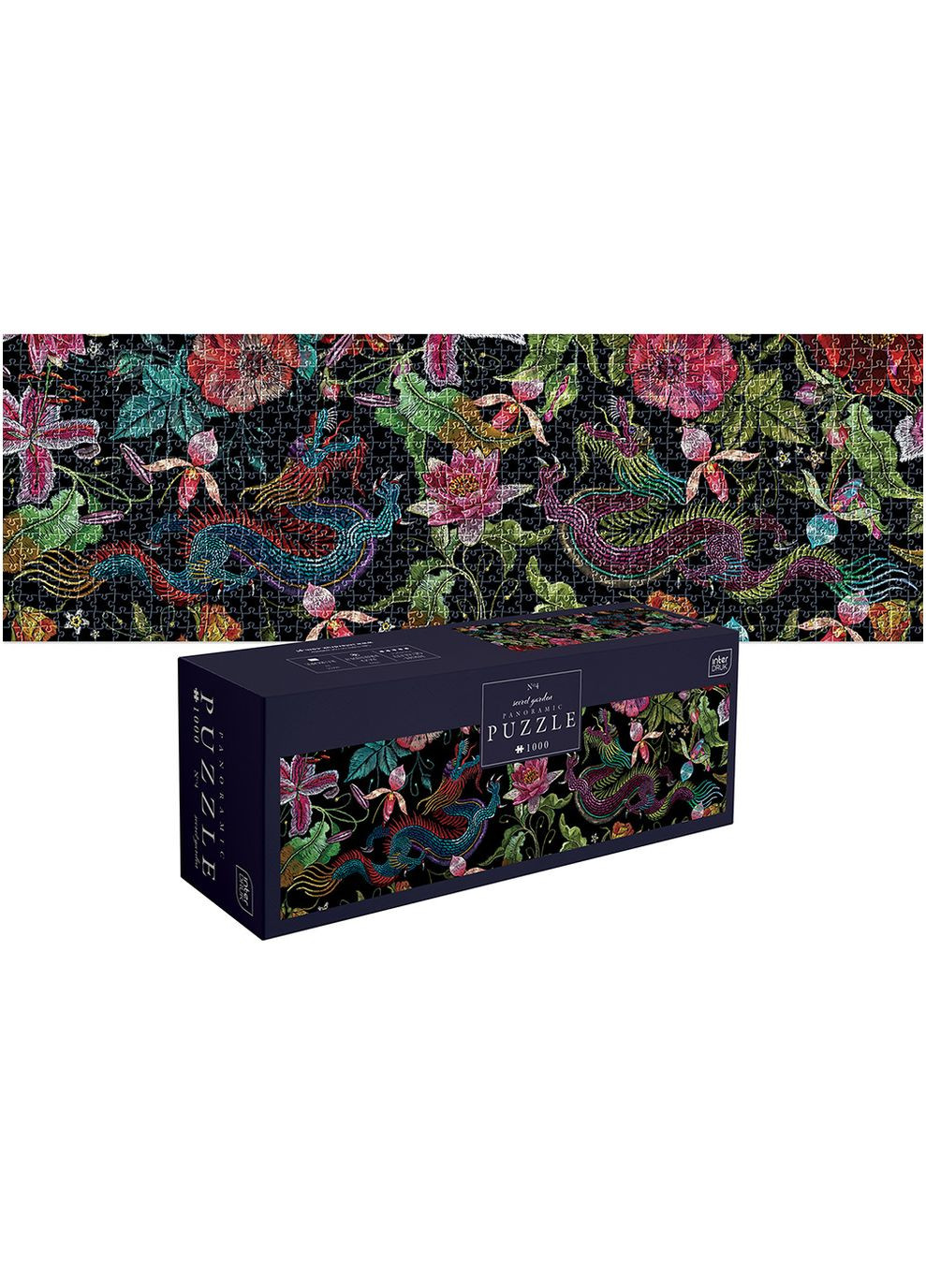 Пазлы INTERDRUK трехслойные панорамные Secret Garden 4, 1000 шт. Faber-Castell (314535522)