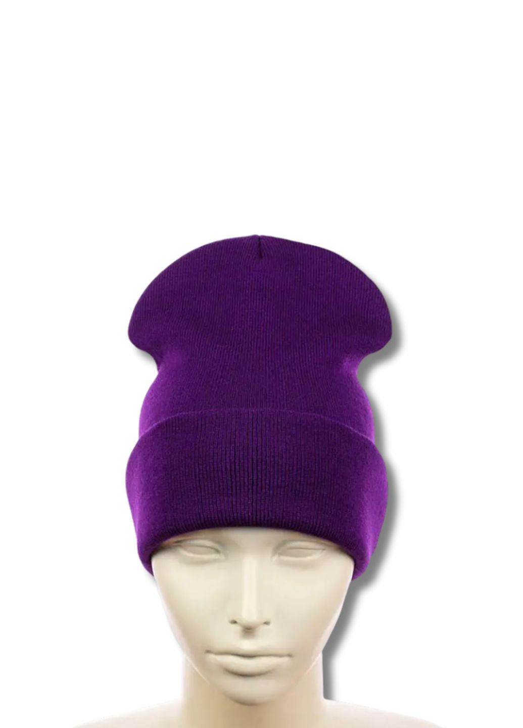 Молодежная двухслойная шапка бини лонг No Brand Шапка біні лонг лопата (362411532)