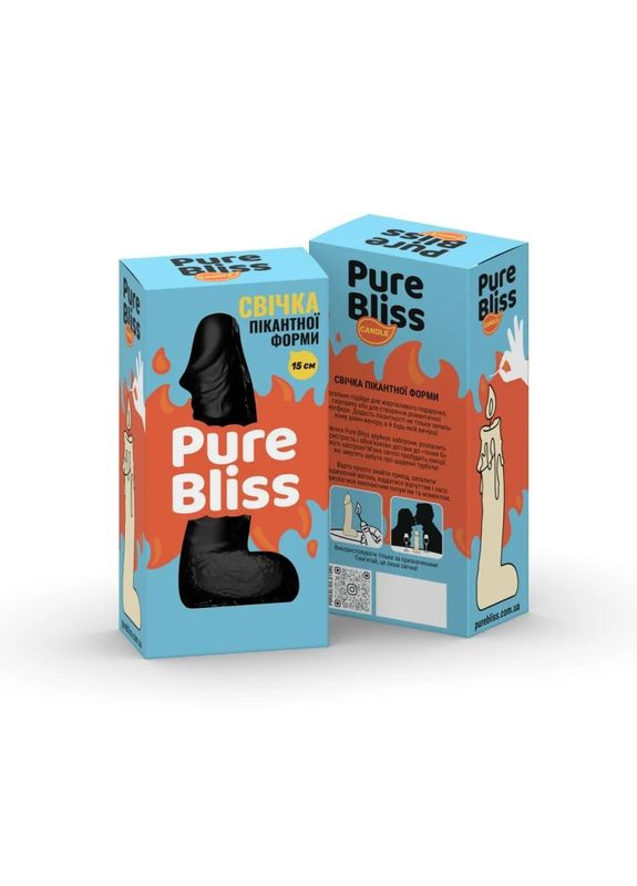 Свеча пикантной формы Pure Bliss MINI Black черная, 15 см No Brand (356512015)