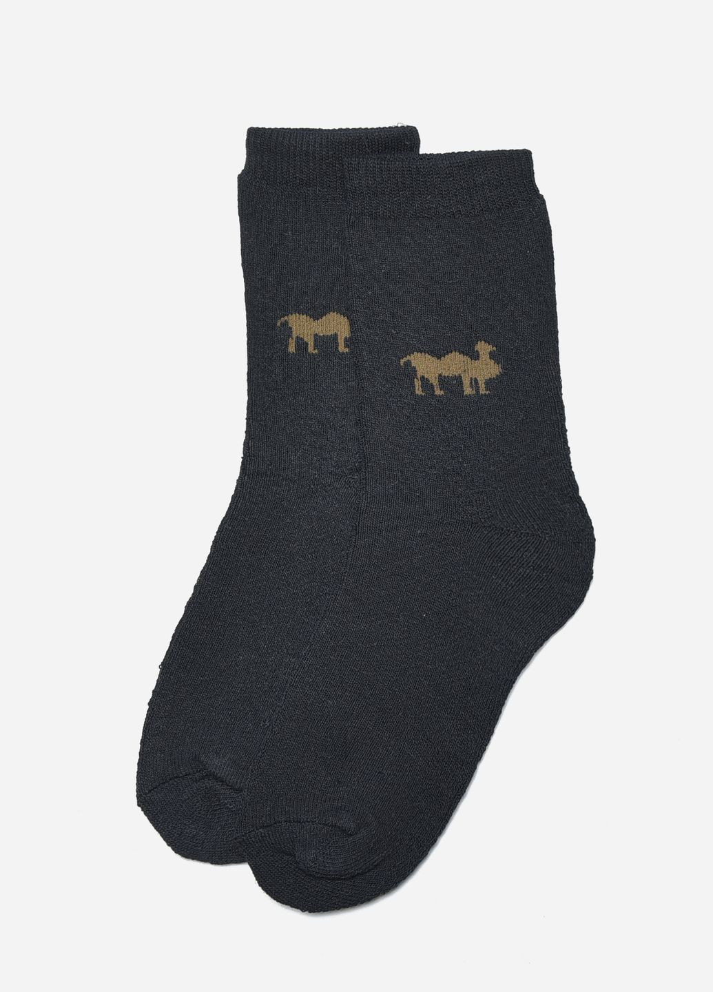 Чорні шкарпетки чоловічі махрові чорного кольору Let's Shop однотонні (305741529)