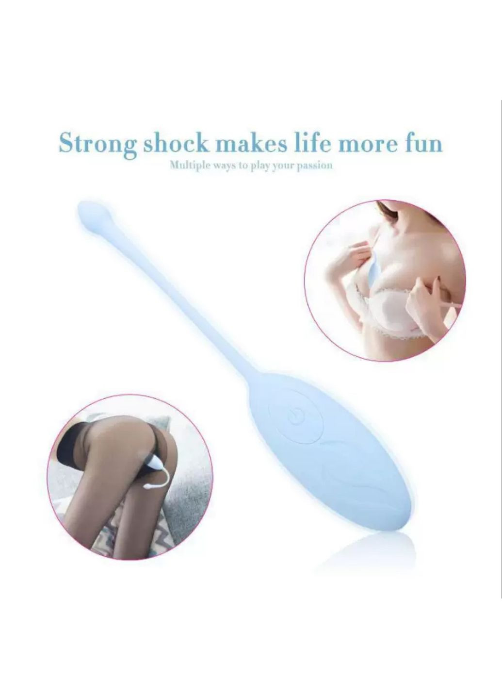 Блакитне вібро-яйце з дистанційним керуванням ABS (361072375)