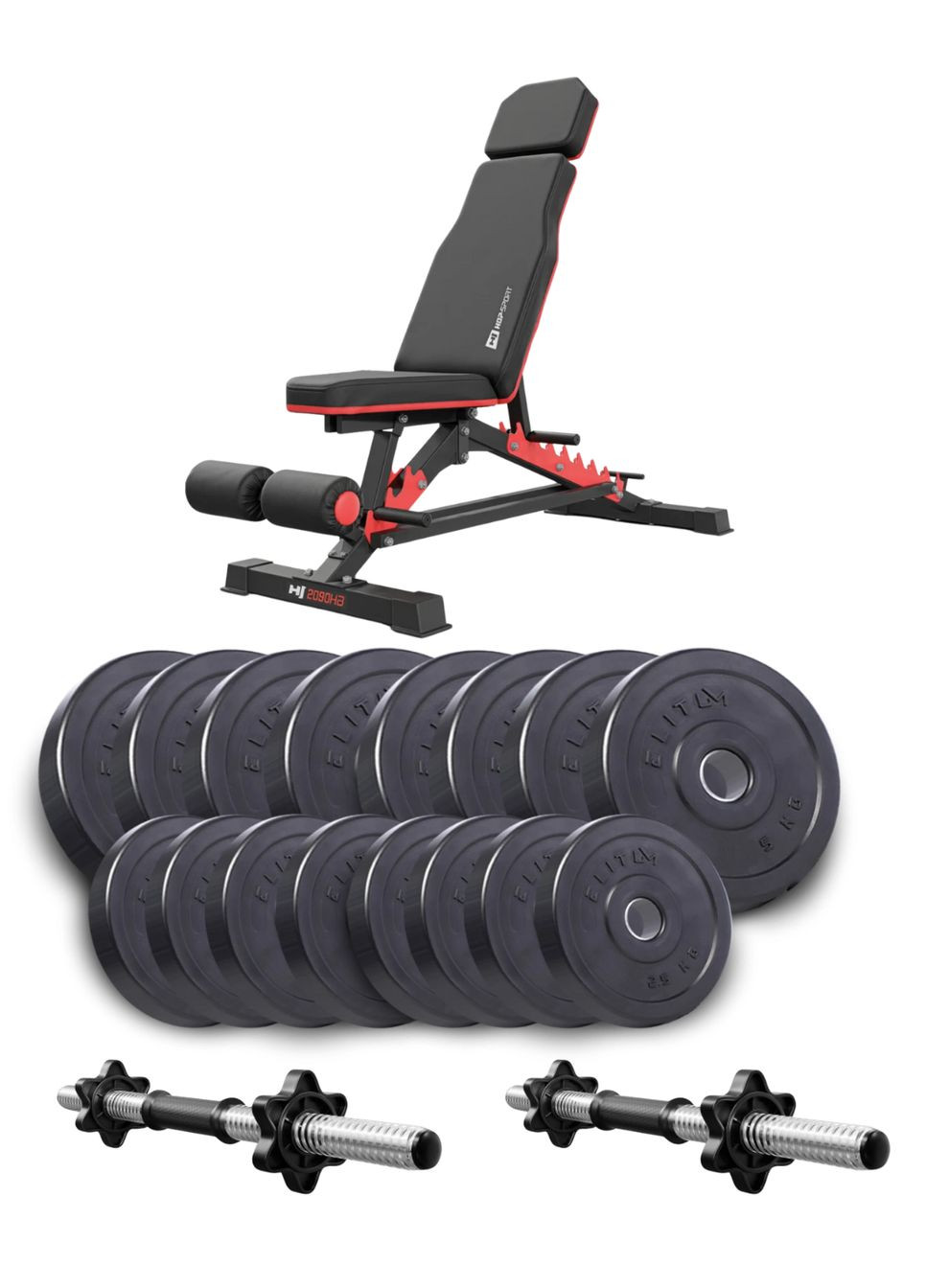 Набір Titan гантелі 2х31кг з лавою Hop-Sport HS-2090 HB Elitum (315041069)