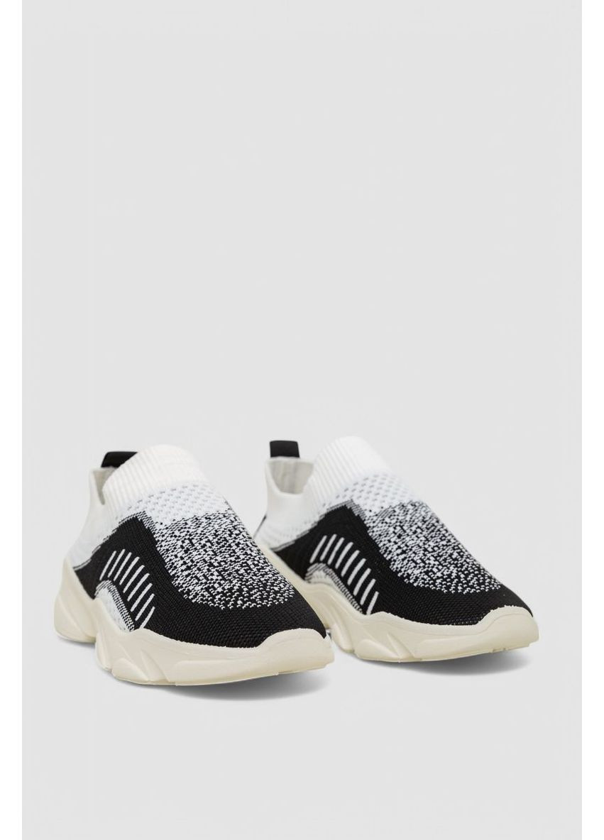 Слипоны женские текстильные,, 244R322C Ager чёрно-белые всесезоны (369972174)