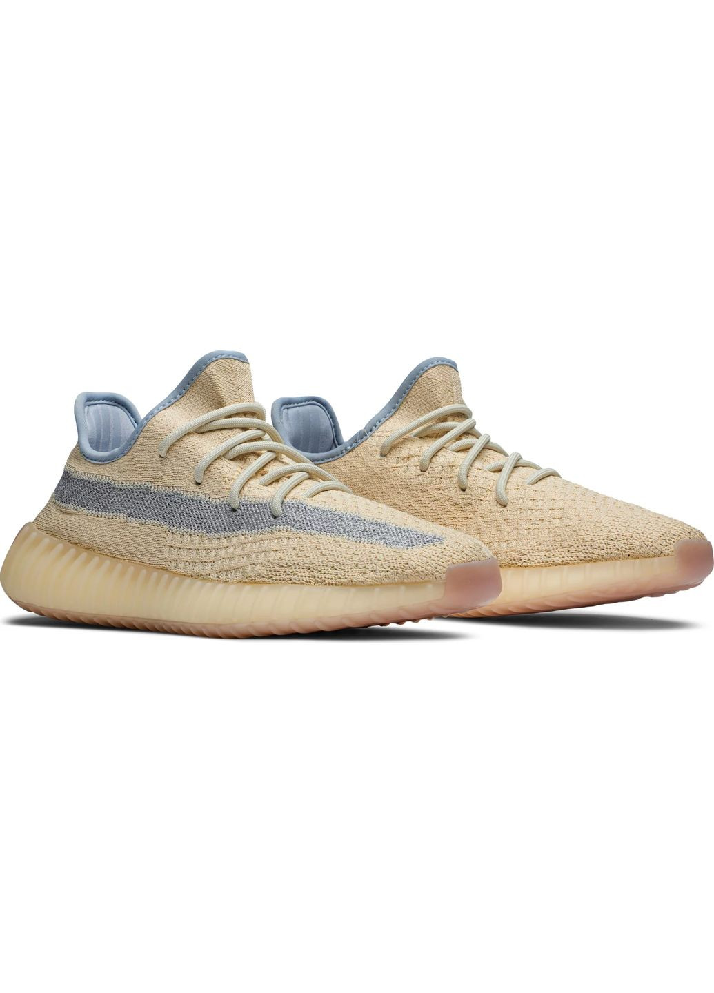 Белые кроссовки yeezy boost 350 v2 linen — fy5158 No Brand