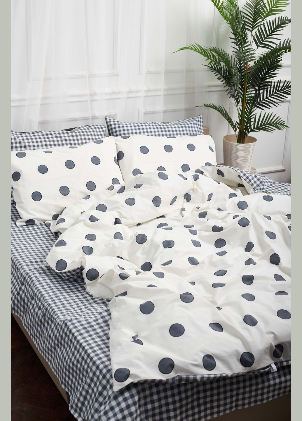 Комплект постільної білизни євро 200х220 наволочки 2х70х70 Ranforce Elite (MS-820000187) Moon&Star Riccarda (284416383)