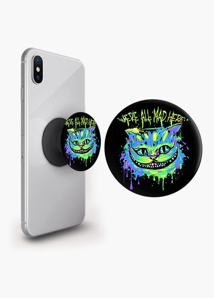 Попсокет тримач для смартфона (Popsockets) Котик Чорний No Brand (302085426)
