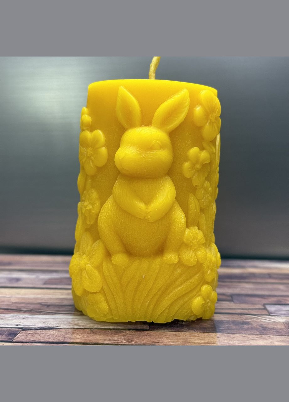 Свічка Пасхальний кролик з бджолиного воску МЕД ПОШТОЮ (322148700)