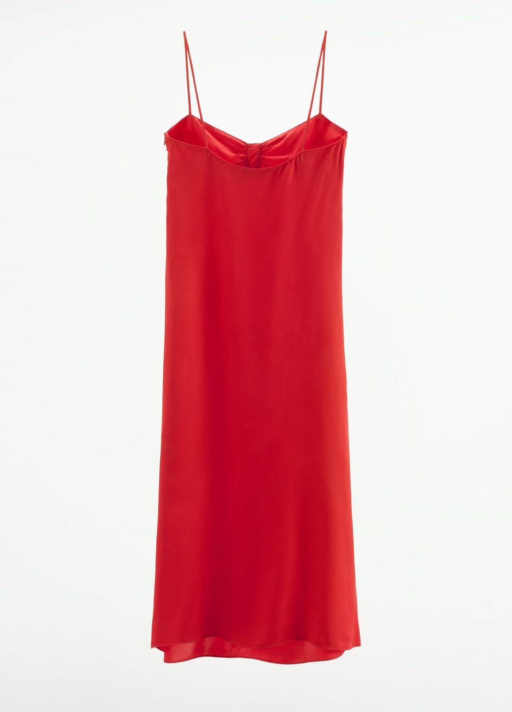 Красное домашнее платье Zara однотонное