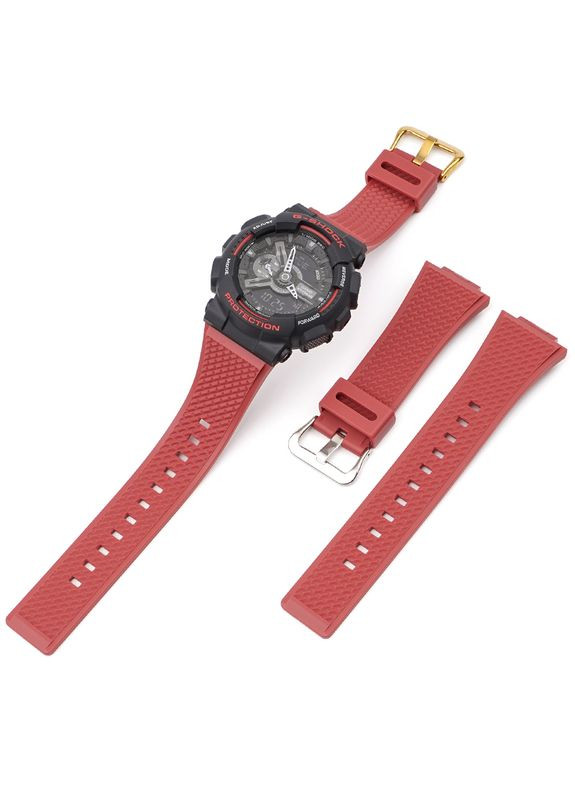 Ремешок для часов Casio G-Shock Красный полимерный ремень универсальный для мужчин и женщин ProDobro (367265875)