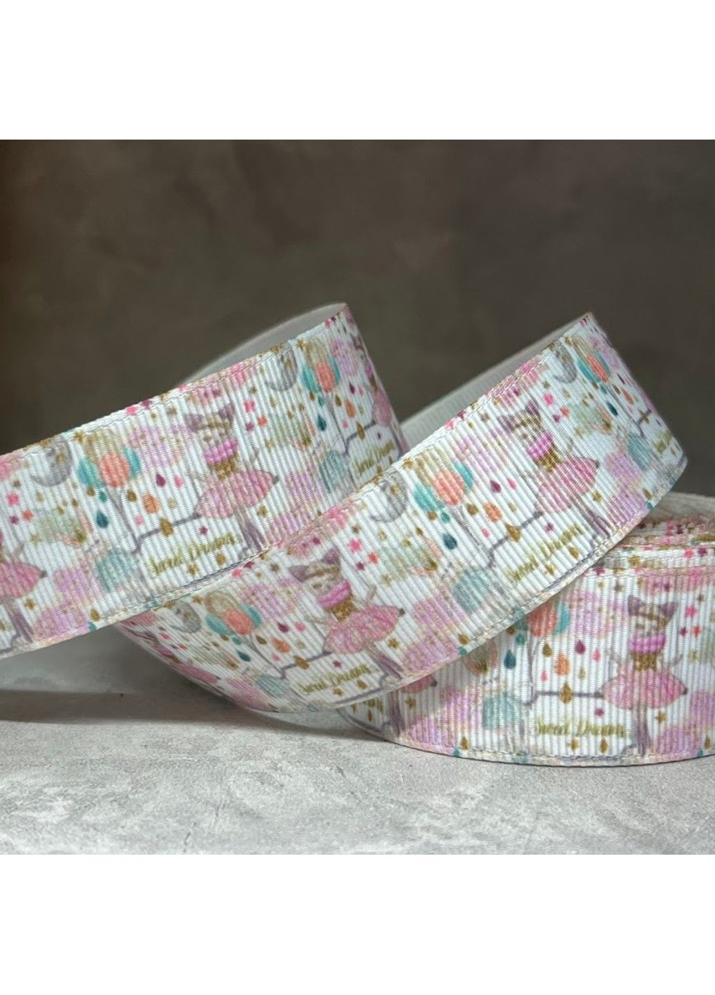 Репсова стрічка 2,5 см - Кіця, арт 016232, 1 метр No Brand (315764924)