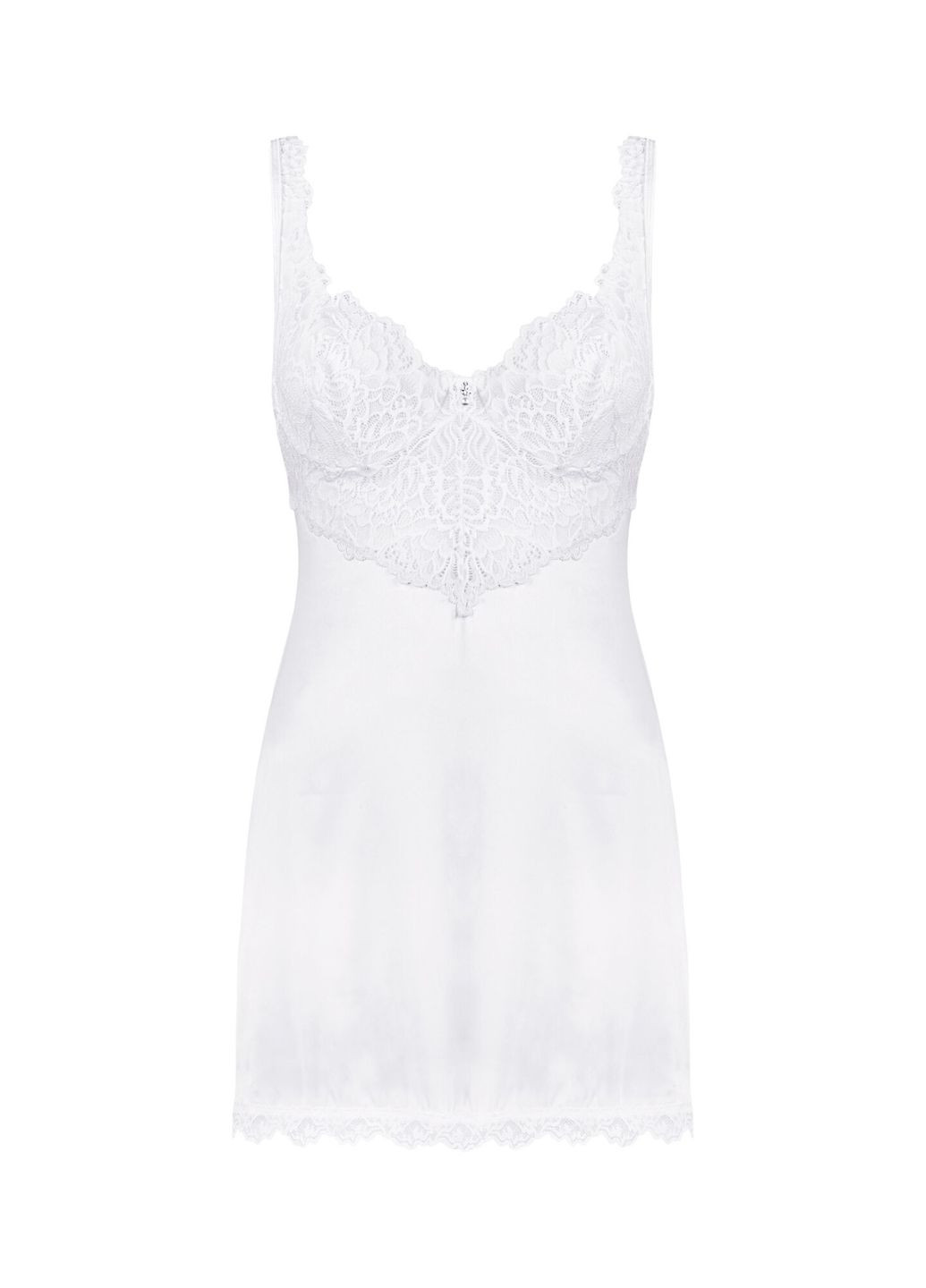 Сорочка Amor Blanco underwire chemise & thong white CherryLove Obsessive (339867394)