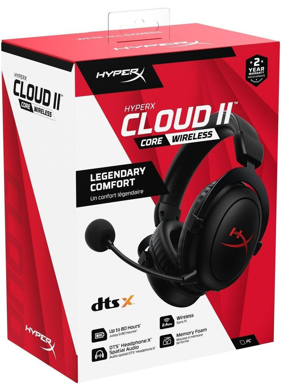 Наушники игровые беспроводные Cloud II Core Wireless (6Y2G8AA) черные HyperX (328261859)