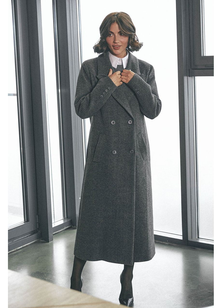 Черное демисезонное Черное пальто из французского кашемира Seventeen