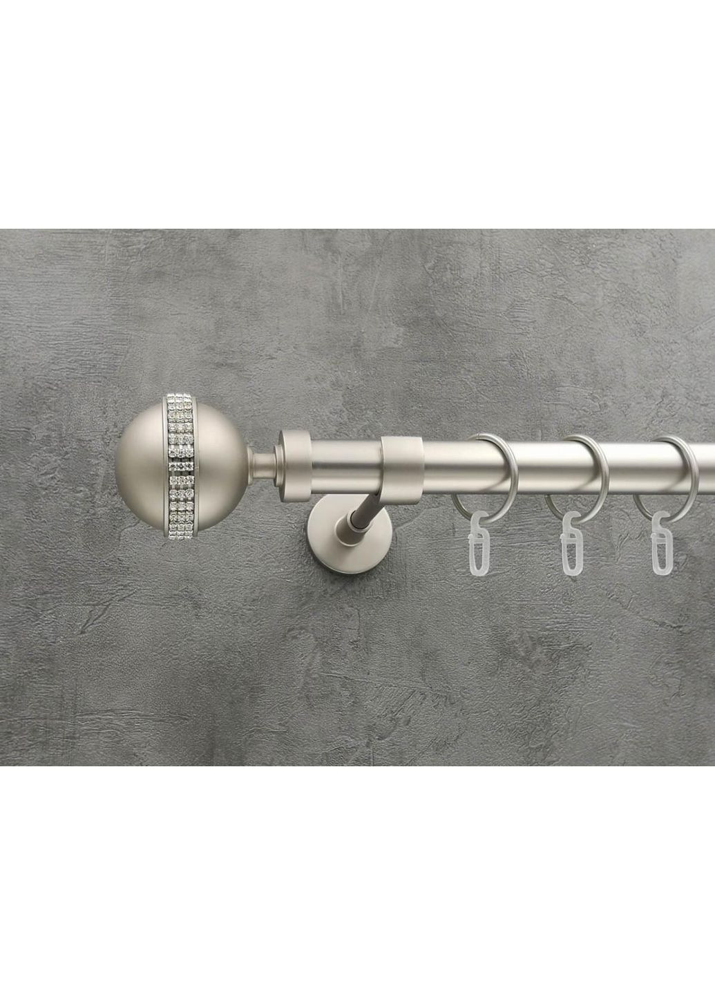 Карниз Авея гладка штанга одинарний модерн 25 мм 240 см Сатин Quadrum (352782266)