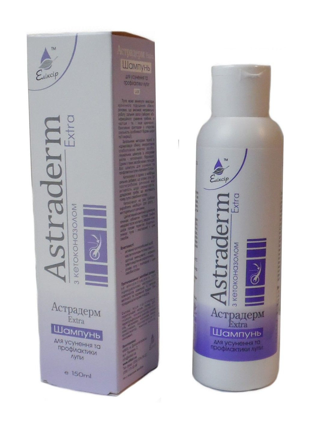 Лечебный шампунь для устранения перхоти Astraderm Extra 150 мл Эликсир (316608230)