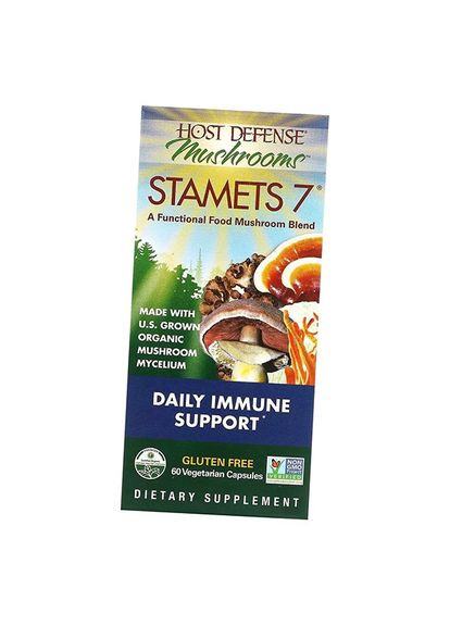 Комплекс грибів для імунітету, Host Defense Mushrooms Stamets 7, 60вегкапс (71441007) Fungi Perfecti (360620705)