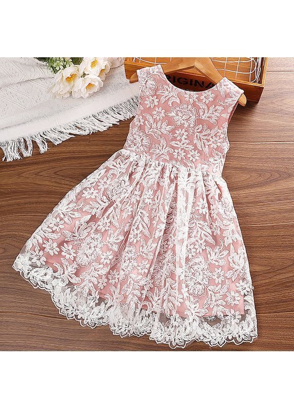 Розовое праздничное платье для девочки No Brand (371773840)
