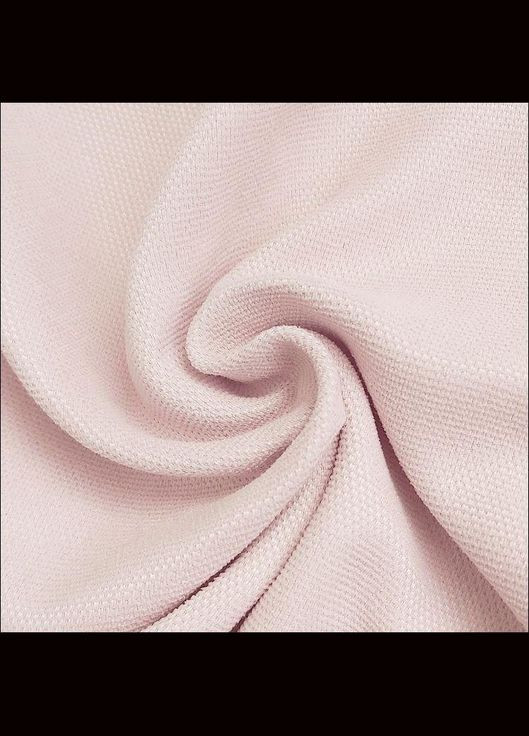 Штора на серых люверсах 1 шт с подхватом 150х250 см микровелюр Светло-розовый No Brand (337358296)