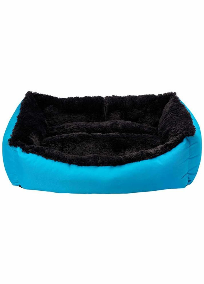 Лежак для животного JELLYBEAN, прямоугольный черный-гобубой 95*70*22 см, 40 кг XL (8682250510960) Milord (313239608)