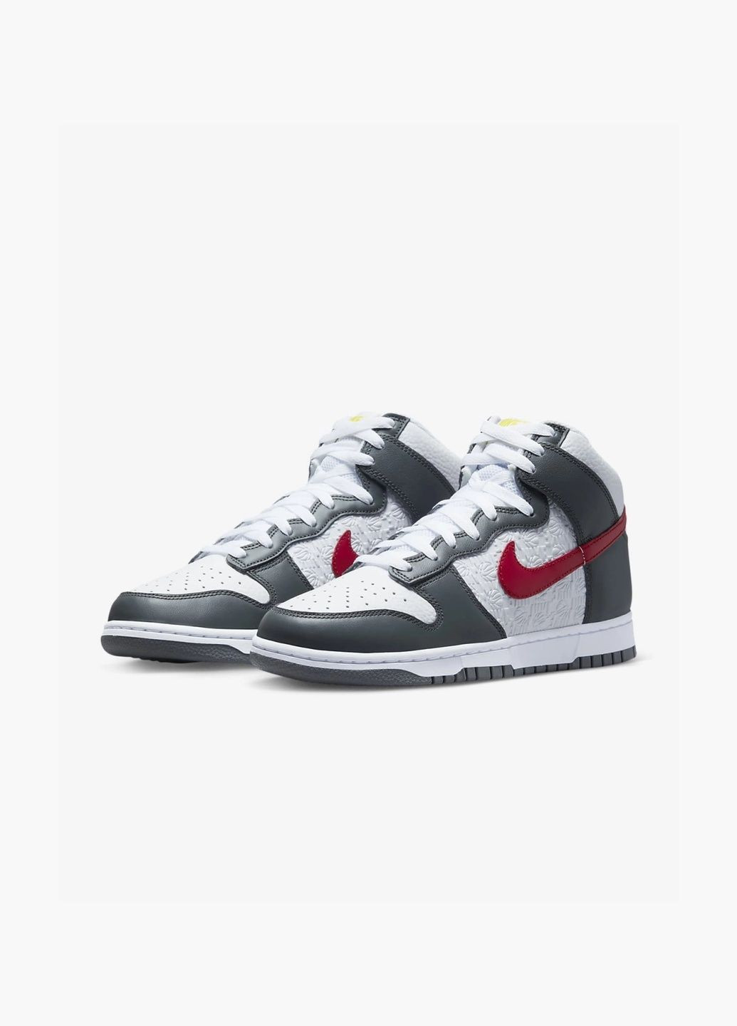 Серые кроссовки мужские dunk high retro grey/white fd0668-001 Nike