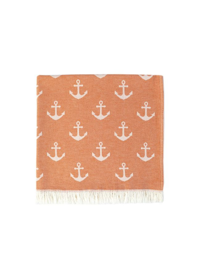 Lotus полотенце home pestemal - anchor 90*160 orange оранжевый оранжевый производство -