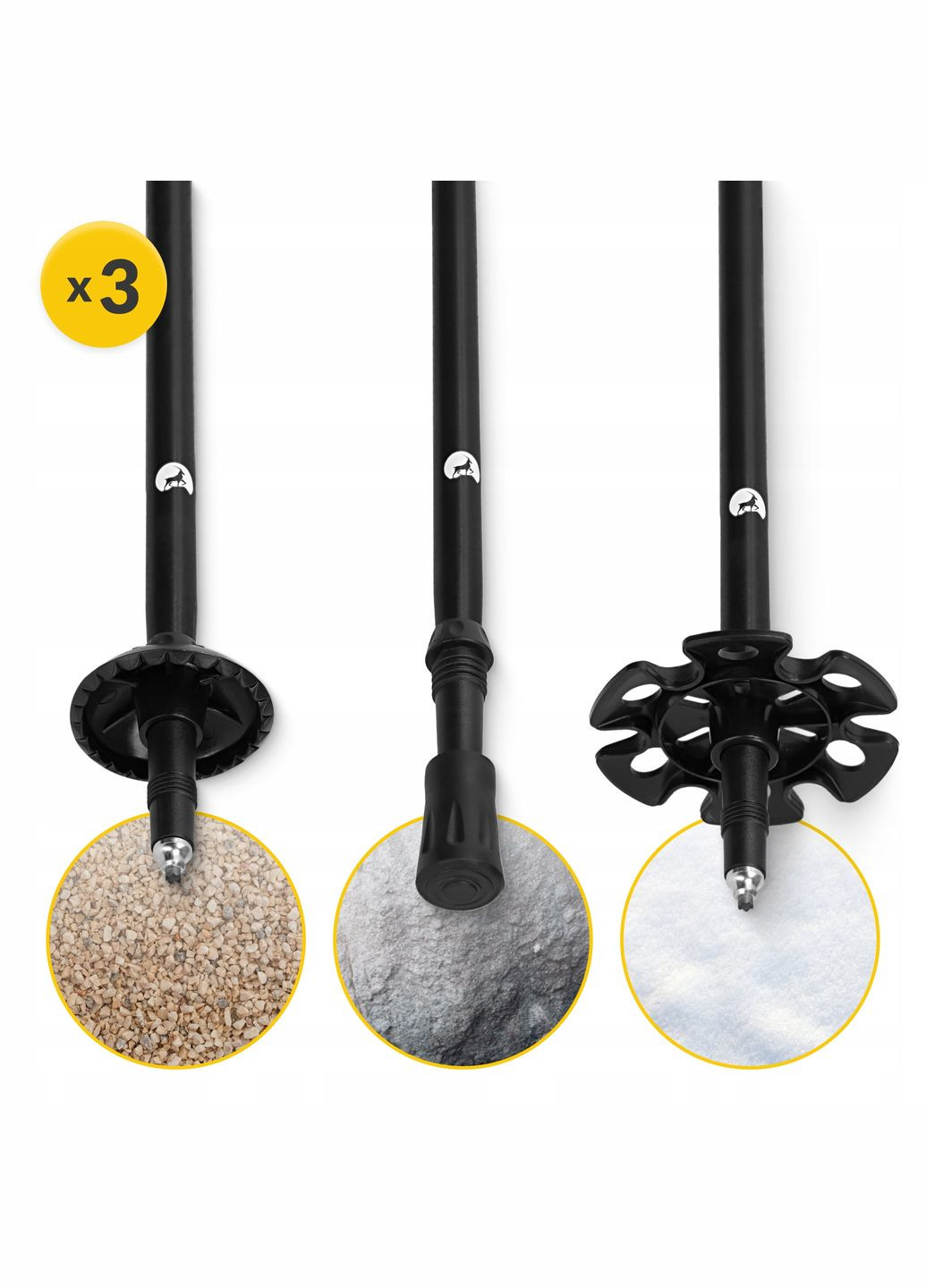 Трекінгові палиці Pro+ 43-130 см Black/Orange () Mountain Goat P-5907739318251 (275654268)