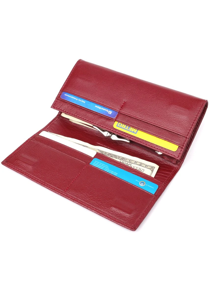 Элегантный кошелек у два сложения из натуральной кожи 23065 st leather (329147356)