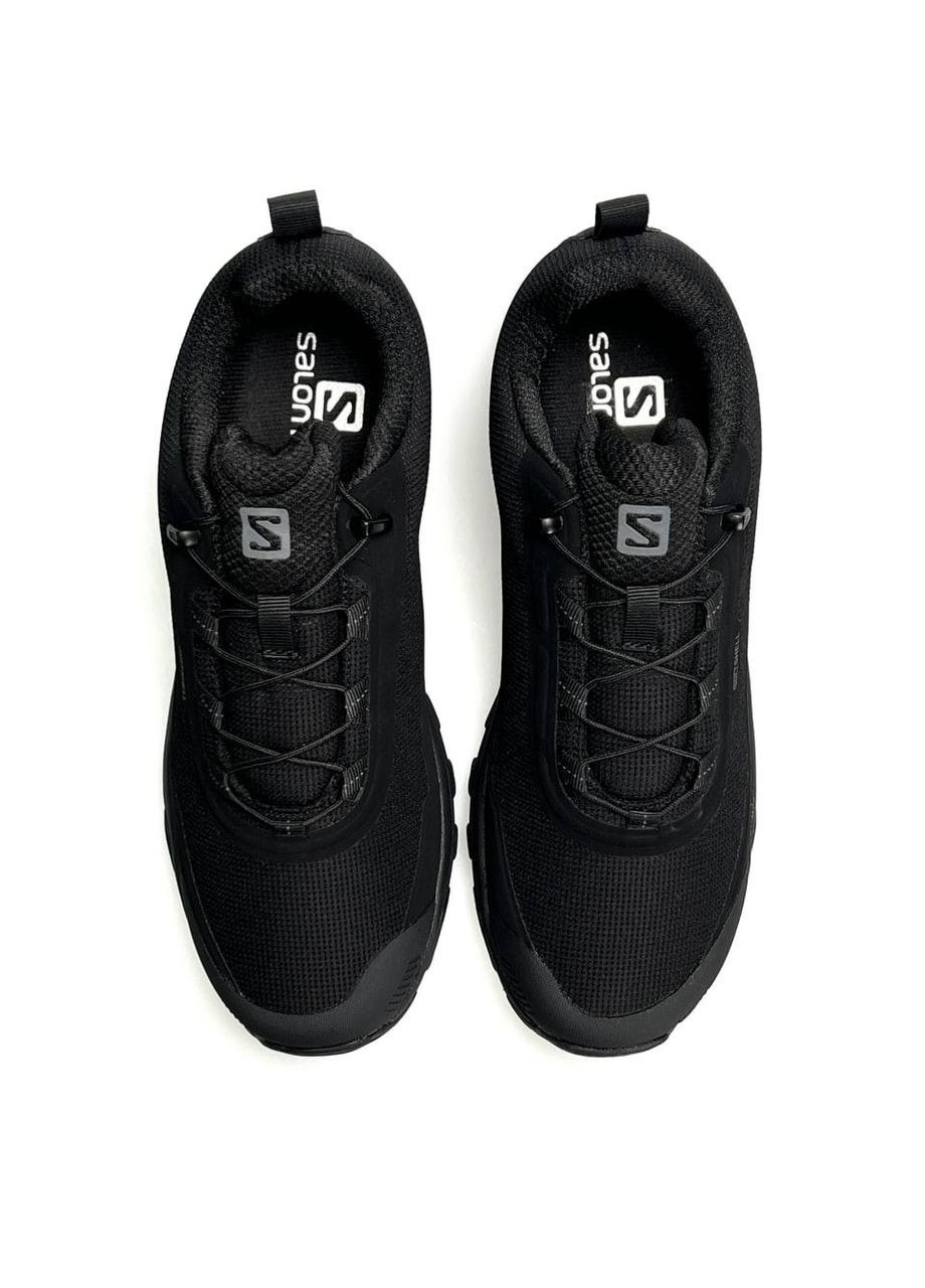 Черные демисезонные кроссовки мужские salomon all black No Brand Shelter GTX