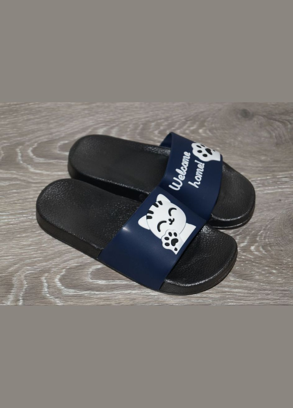 Шльопанці для хлопчика з кішечкою сині Deshman (289207485)