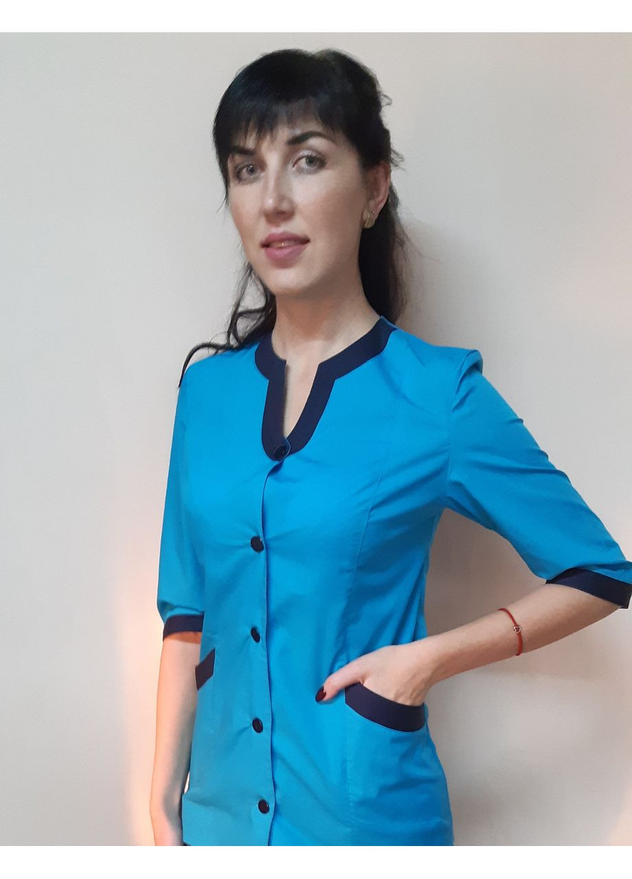 Жіночий медичний костюм Веселка котон 42 розмір три чверті рукав No Brand (365843431)