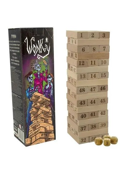 Розважальна гра "Wonky" (рус) Strateg (378655019)