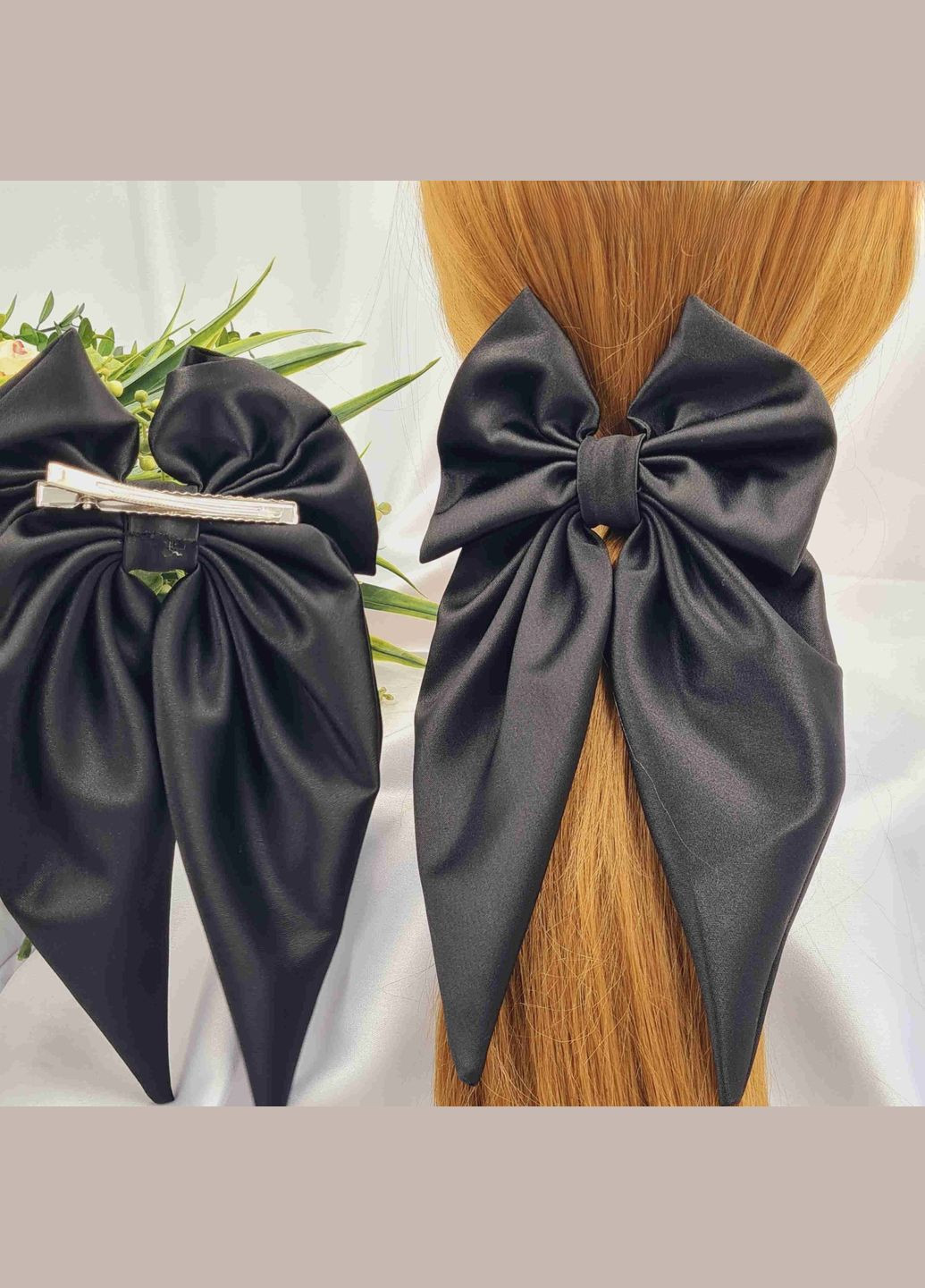 Бант большой атласный заколка Cleopatra 555-101 (330775124)