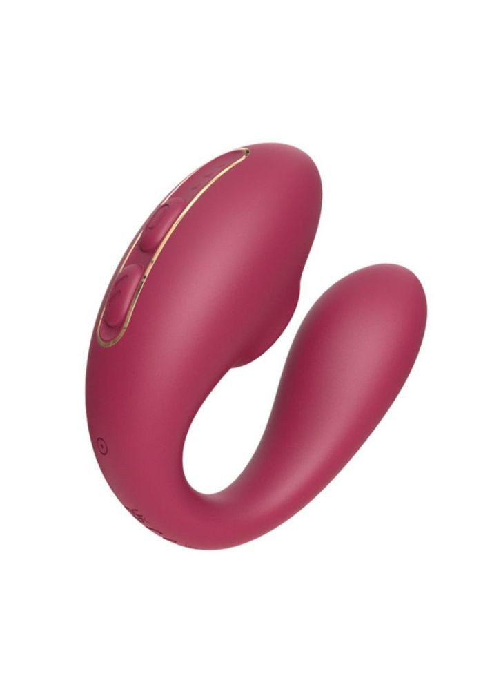 Вибратор для пар вакуумный BeYourLover Talia с пультом управления, бордовый No Brand (330617883)