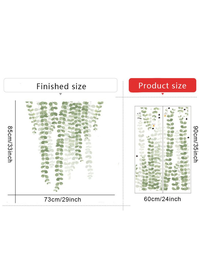 Наклейка на стіну Різнобарвні рослини, що звисають (лист 60 х 90 см) Б296-22 No Brand (302243155)