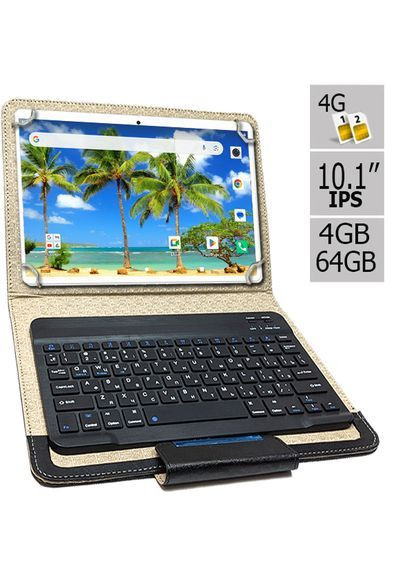 Планшет і чохол з Bluetooth клавіатурою S 464 LTE 4GB/64GB IPS 10.1" Pink (1391) Hoozo (372806125)