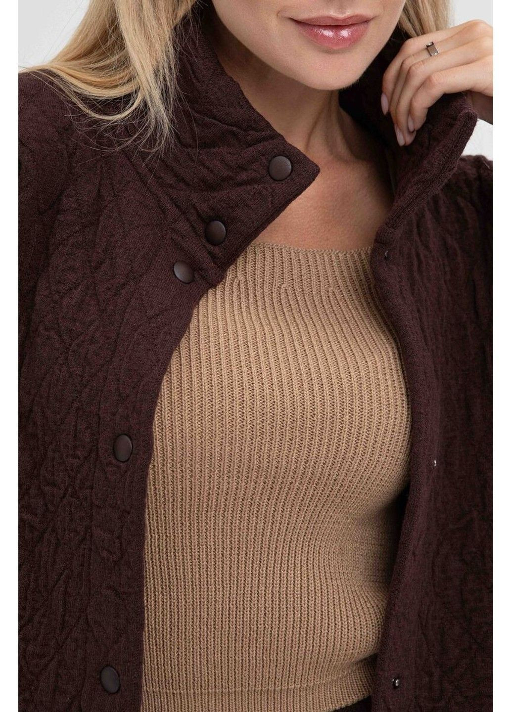 Коричневый демисезонный кардиган Sewel